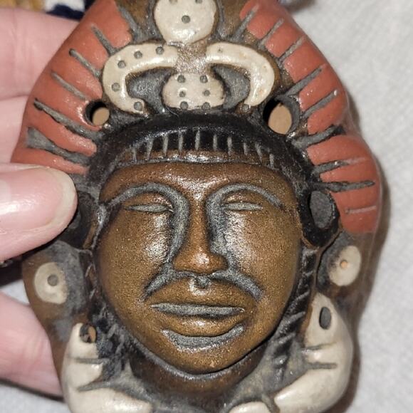 Vtg Peruvian Terra Cotta Clay Pottery Whistle Flute Folk Art Handcrafted Tribal - Picture 3 of 6